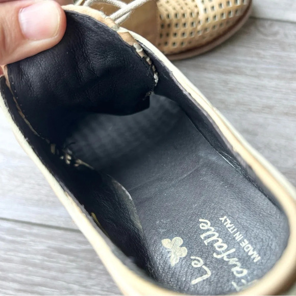 Vintage FarFalle  Beige Perforated Leather Lace Up Oxford Made in Italy - Picture 10 of 13